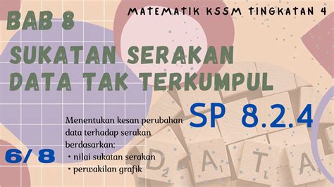 BAB 8 SUKATAN SERAKAN DATA TAK TERKUMPUL SP 8 2 4 Matematik KSSM