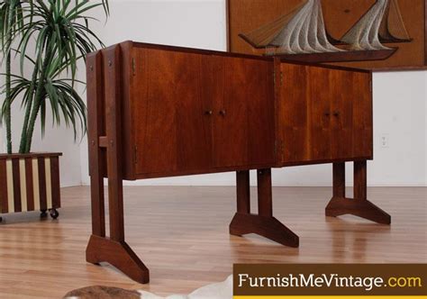 Narrow Mid Century Modern Danish Credenza