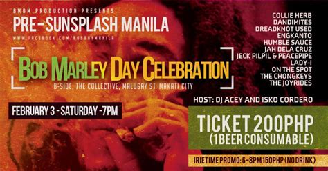 Pre Sunsplash Manila Bob Marley Day Celebration” Bandstandph