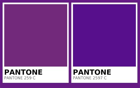 Color Pantone 259 C Vs Pantone 2597 C Side By Side