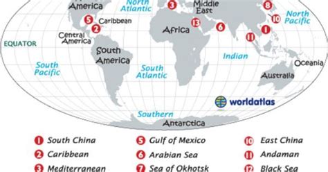 Mares Del Mundo Mapa Mapa