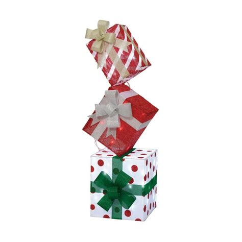 Holiday Time 42 Light Up Stacked T Boxes With 60 Cool White Led