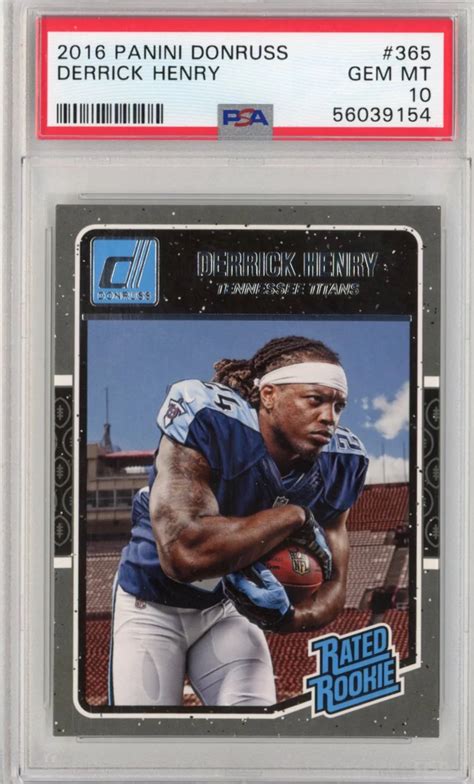 Graded 2016 Panini Donruss Derrick Henry 365 Rookie RC Football Card