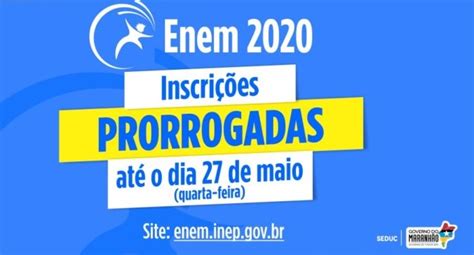 Enem Mec Prorroga Prazo De Inscri O Do Exame At Dia