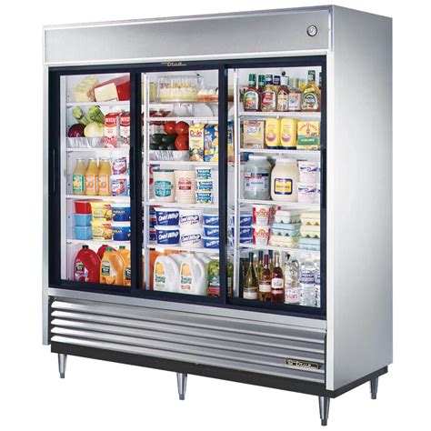 True TSD 69G LD Three Section Sliding Glass Door Reach In Refrigerator