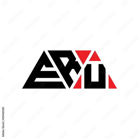 ERU triangle letter logo design with triangle shape. ERU triangle logo design monogram. ERU ...