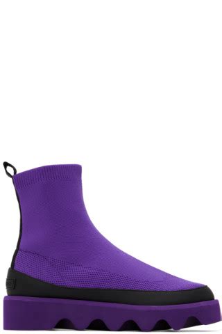 Issey Miyake Purple United Nude Edition Bounce Fit Boots Ssense Canada