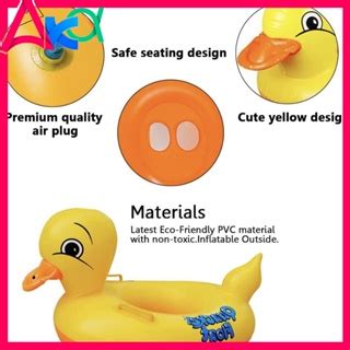 Inflatable duck swim ring floater,inflatable pool floats with seat for kids/children,salbabida ...