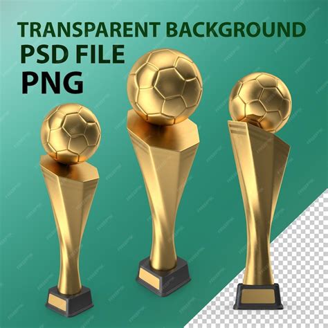 Premium PSD | Gold Soccer Trophy Cup PNG