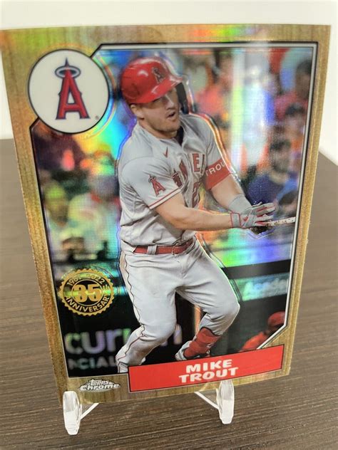 Mike Trout 2022 Topps 35th Anniversary 1987 Topps Refractor 87BC 1 EBay