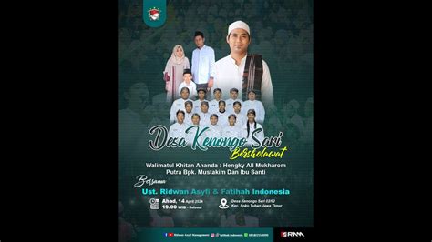 LIVE KENONGOSARI SOKO TUBAN BERSHOLAWAT BERSAMA UST RIDWAN ASYFI