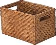 Amazon KOUBOO La Jolla Rattan Shelf Handles Small Honey Brown