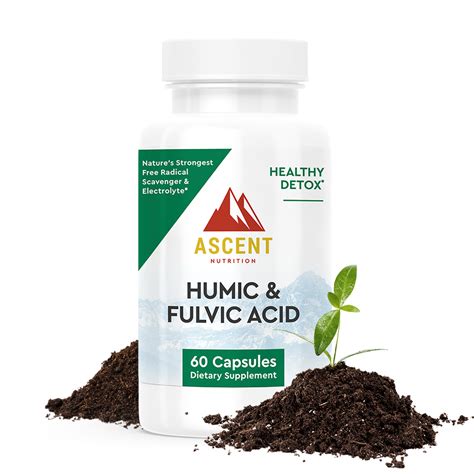 Humic And Fulvic Acid 60 Capsules 500 Mg Ascent Nutrition