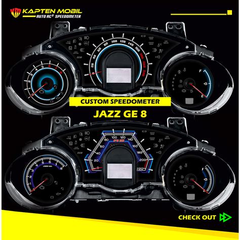 Jual Custom Panel Speedometer Mobil Jazz Ge Matic Manual Blue Techno