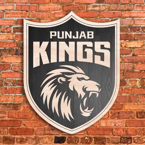 Punjab Kings- Handmade Wooden Crest – Pop Art India