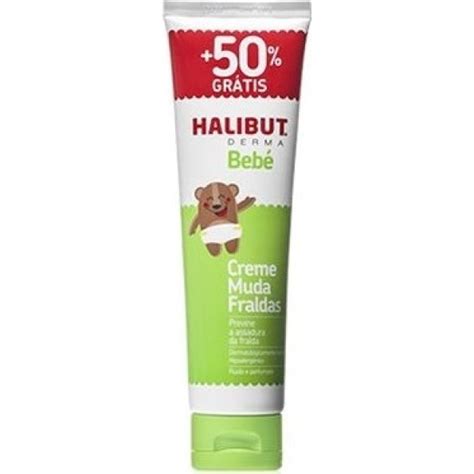 Halibut Derma Bebé Creme Muda Fraldas 100 g Oferta de 50 g