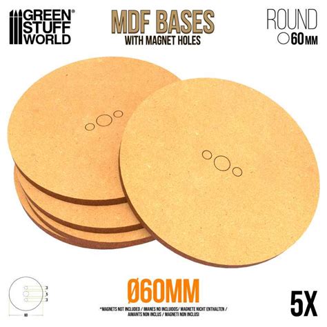 Mdf Bases Round 25 Mm Gsw