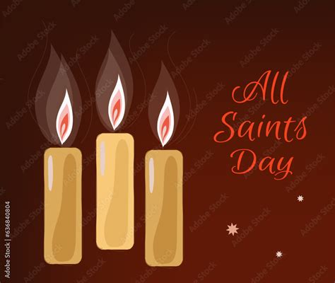 All Saints Day greetings banner, all saints day greeting vector flat ...