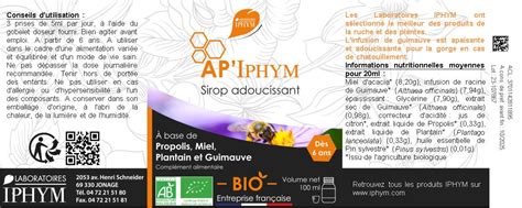 Laboratoires IPHYM APIphym Sirop Adoucissant