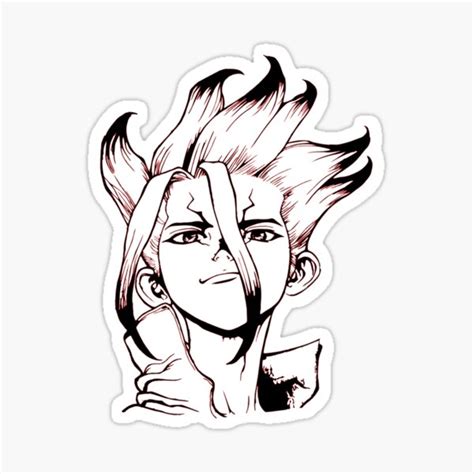 Dr Stone Senku Sticker For Sale By Otakupapercraft Redbubble