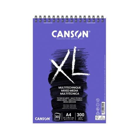 Bloco A3 XL Mix Média 300gr 30 fls CANSON ART4U ATELIER 2024