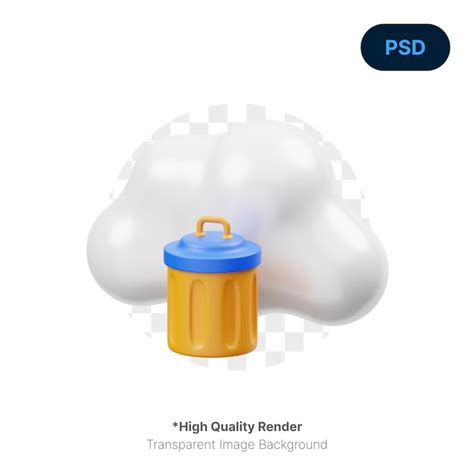 Borrar Nube Icono 3d Premium Psd Archivo PSD Premium