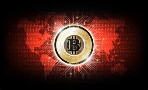 Valuta Digitale Del Bitcoin Dorato Soldi Digitali Futuristici