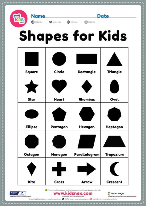 Shapes for Preschool - Free Printable for Kindergarten Kids