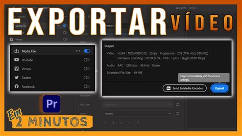 A MANEIRA CERTA de EXPORTAR um vídeo no Premiere Pro YouTube