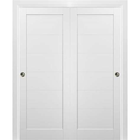 Sartodoors 4115 48 In X 80 In Single Panel White Finished Solid Mdf