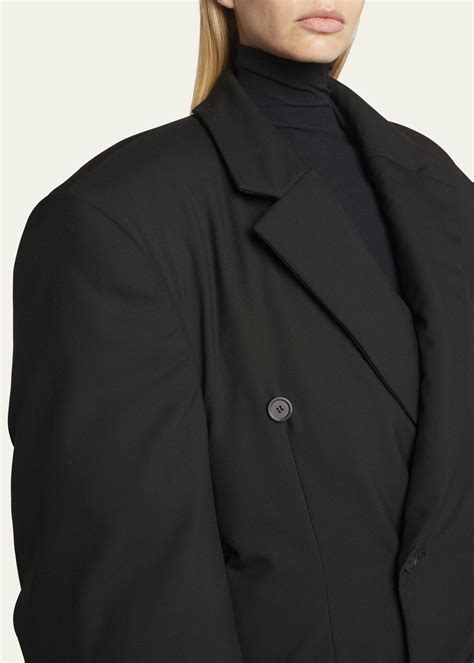 Balenciaga Double Breast Padded Oversized Wool Jacket Bergdorf Goodman