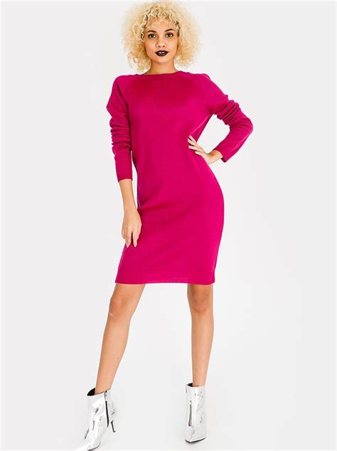 Open Back Dress Magenta Style Republic Casual