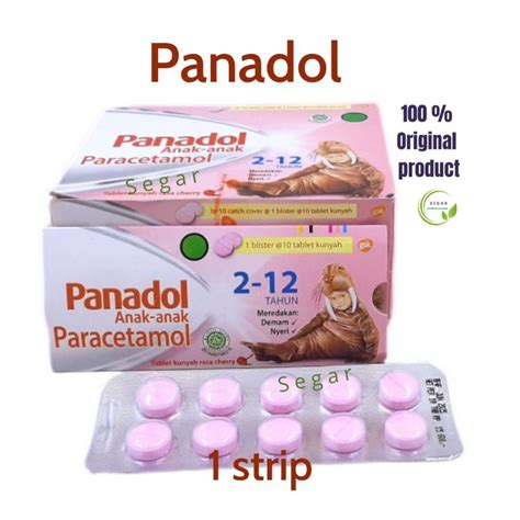 Jual Panadol Anak Tablet Chewable Demam Nyeri 1 Strip 10 Tablet