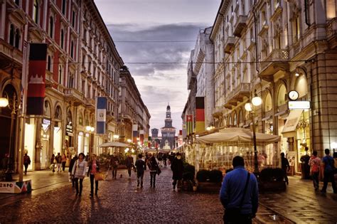 Street In Milan Italy Royalty Free Stock Photo