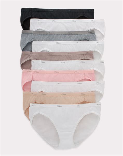 Hanes Cotton Bikini Panties 10 Pack Womens Ultra Soft Waistband