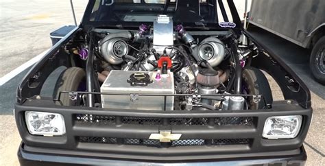 Chevy S 10 With 1700 Hp Twin Turbo V8 Runs 7 Second Passes Video