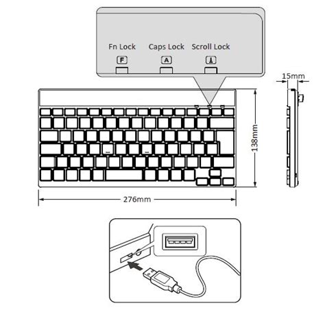 Perixx Periboard Wired Mini Low Profile Keyboard User Manual