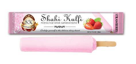 Strawberry Kulfi - Shahi Kulfi