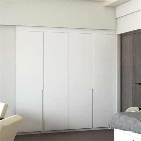 Frosty White 4 Door Swing Wardrobe Design Livspace