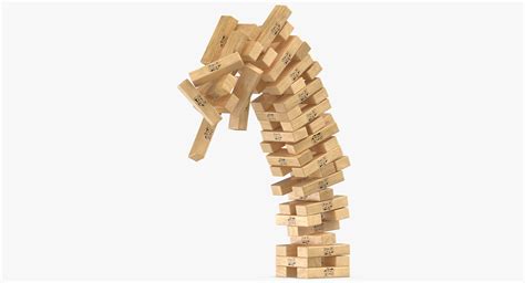 Jenga Falling Towers Games Model Turbosquid