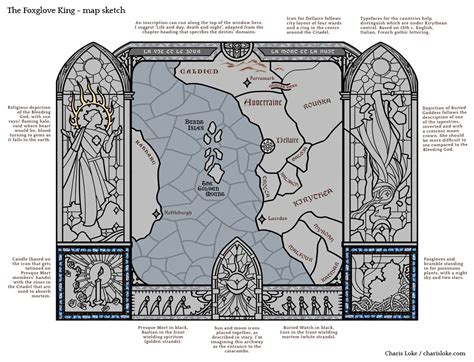 The Foxglove King Map — Charis Loke Illustration