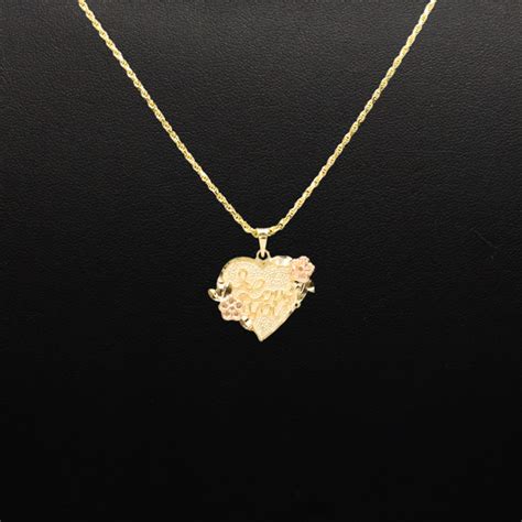 I Love You Heart Pendant Golden Hand Jewellery