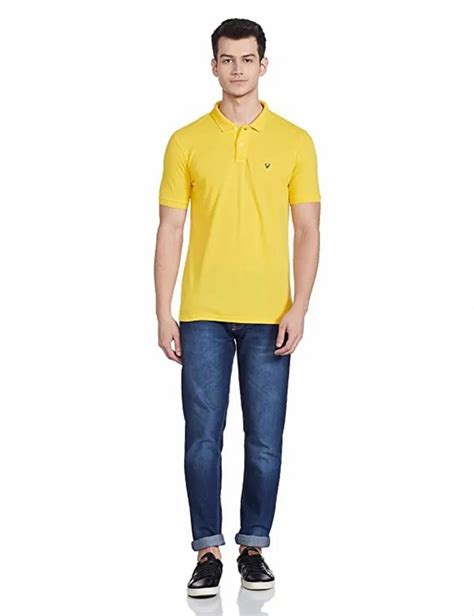 Plain Cotton Allen Solly Men S Polo T Shirts Half Sleeves Casual Wear