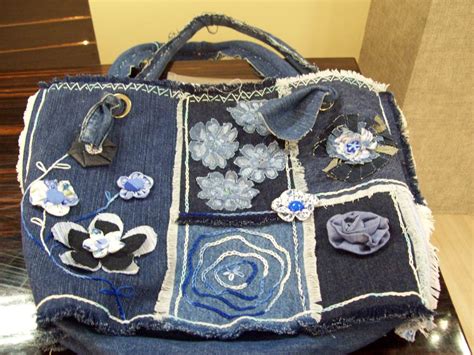 Bolsa Feita De Retalhos De Jeans