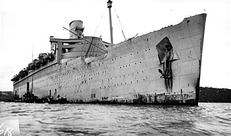 Ca Feb 1942 Troopship Queen Mary Back In Sydney At The Flickr