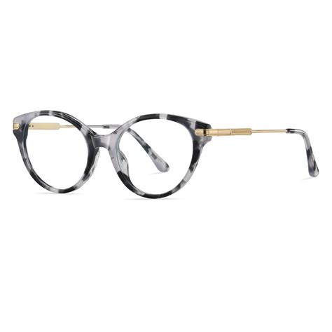 Women Cat Eye Optical Glasses Acetate Metal Fashion Eyeglasses Frames