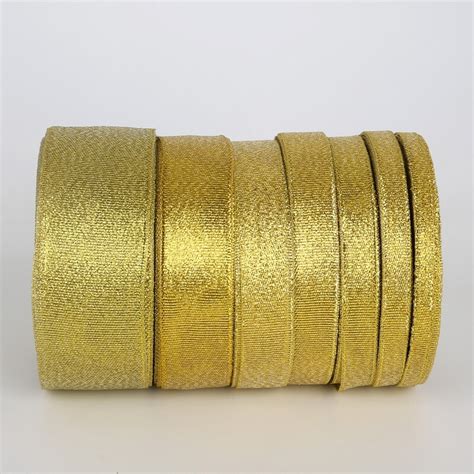 25 Meter Rol Goud Kleur 7 38mm Organza Lint Bruilo Grandado