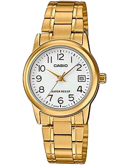 RELOGIO CASIO COLLECTION ANALOGO CAIXA PULSEIRA ACO DOURADO FUNDO