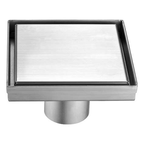 Luxury Drains Square Shower Drain Solid Grid | The Home Depot Canada