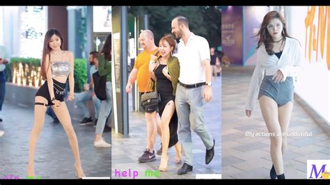 Mejores Street Fashion Tik Tok Douyin China Long Leg Sexy Beautiful Girl Couple 1503 Youtube